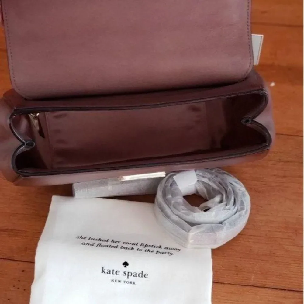 NWT Kate Spade Madison Carlyle Street Justina Leather Satchel/Crossbody Handbag